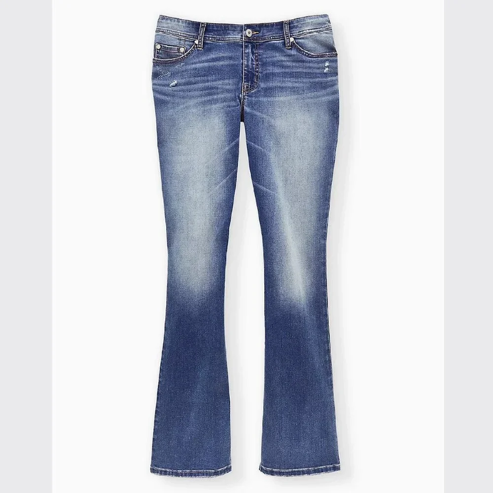 Torrid Luxe Slim Boot Jean - Super Stretch Light Wash Size 18 - Picture 3 of 3